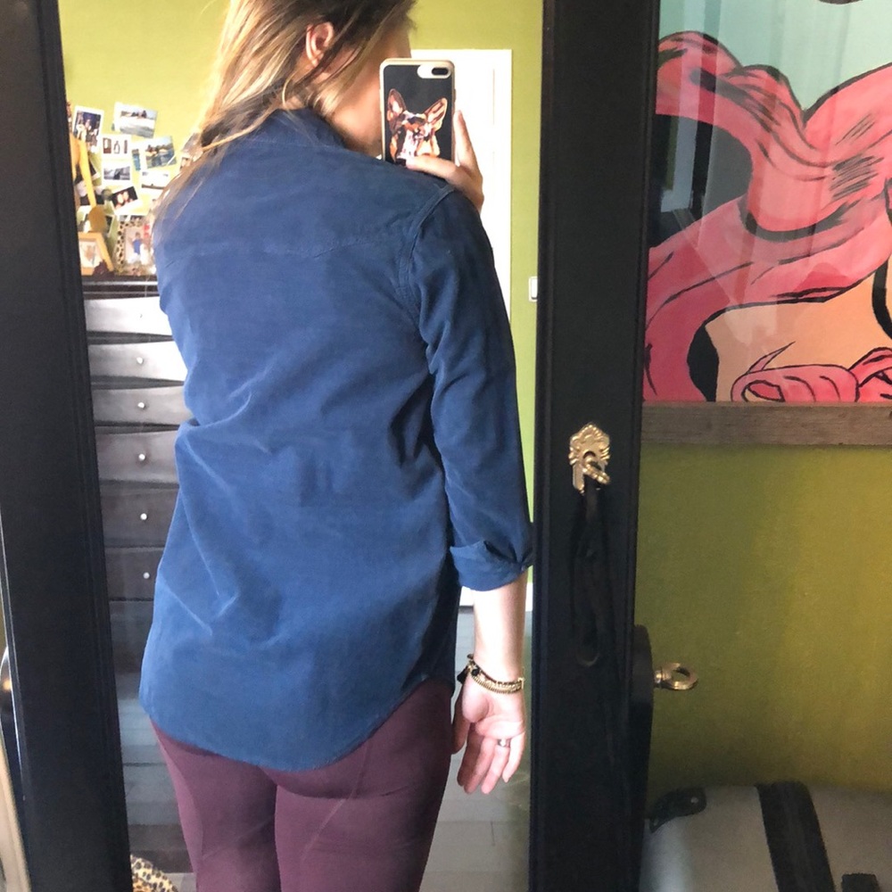 Velvet feel button up - Picture 3 of 5